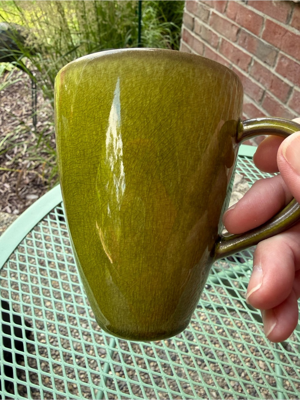 JARS France Mug Avocado Green Tourron Tilleul French Coffee Cup Set of 5